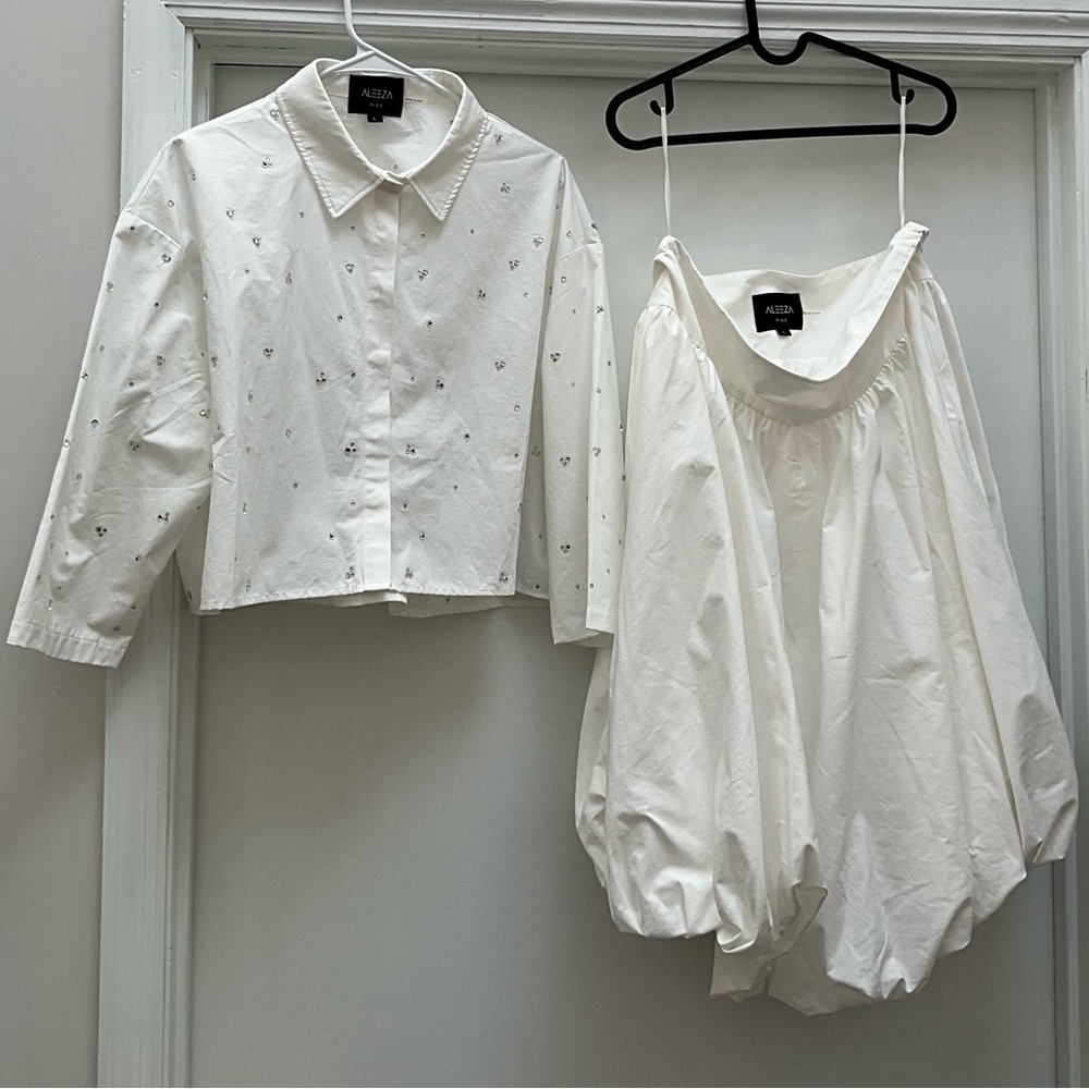 [Aleeza Paris] Bubble Skirt Set-White NWOT
